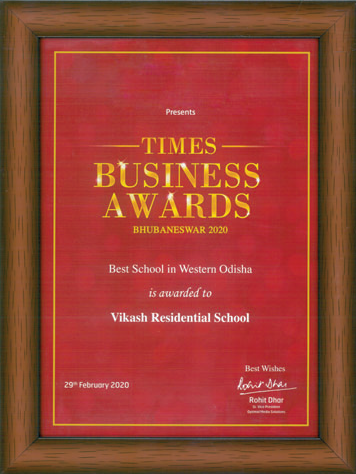 Times Business Award Plaque